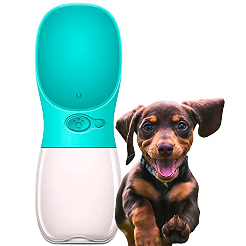 Edipets, Bebedero Perro Portatil, 350 ml, Antibacteriano, Botella Agua a Prueba de Fugas, Libre de BPA, Ideal para Actividades al Aire Libre (Azul)