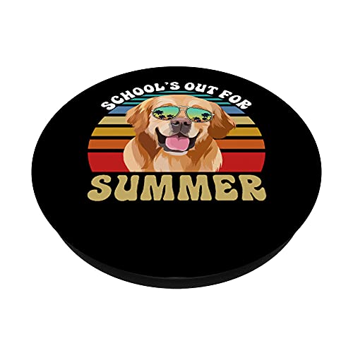 El colegio se acaba en verano, el perro golden retriever PopSockets PopGrip Intercambiable