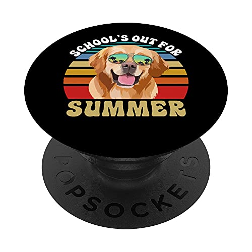 El colegio se acaba en verano, el perro golden retriever PopSockets PopGrip Intercambiable