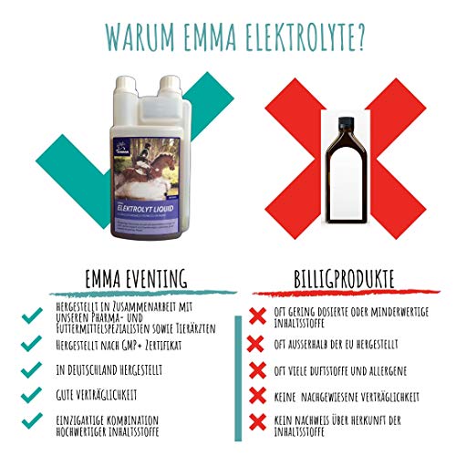 EMMA Electrolitos Caballo I Pasta minerales Sodio (Sales) potasio magnesio I Complejo vitamínico B B1 B2 B6 B12 I para diarrea sudoración Agua fecal I Sales minerales regeneración Caballo 3 uds.