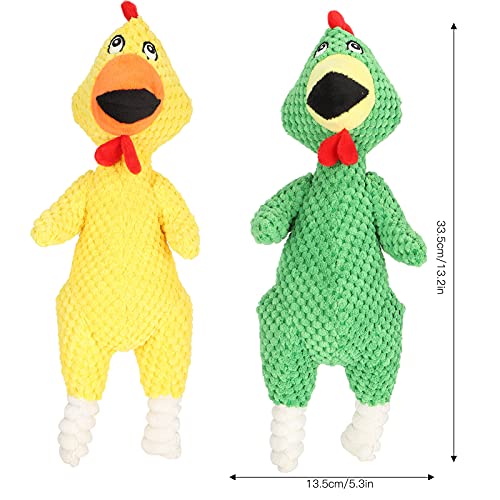 Entatial Pollo Chirriante para Perros, Juguete de Peluche Chirriante Ligero Gran Juguete para el Cuidado de Mascotas para Las Necesidades Diarias de Mascotas para Alimentar Mascotas para Suministros