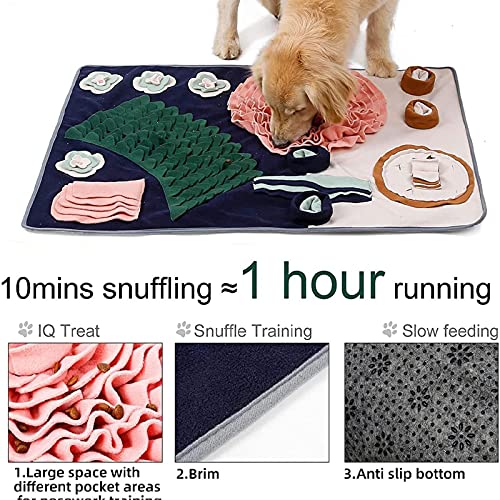 Eortzxk Alfombrilla para Snuffle, Dog Snuffle Puzzle Mat, PET Slow Food Feeding Mat, juego de piensos interactivos para la liberación de estrés, fomenta las habilidades de forrajeo natural para el per