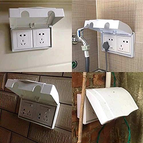 Eruditter Cubiertas De Enchufes para Enchufes Doble Tipo 86 Protector De Enchufes De Protección Cubierta De Enchufes Eléctricos Caja De Seguridad para Bebés Y Niños Cubiertas De Tapones Clippasafe