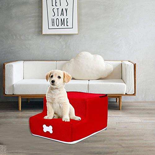 Escaleras para mascotas de 2 pasos Escaleras para perros Easy Step Escaleras para perros desmontables de esponja Escalera de cama antideslizante para mascotas de fácil ascenso para perros pequeños y g