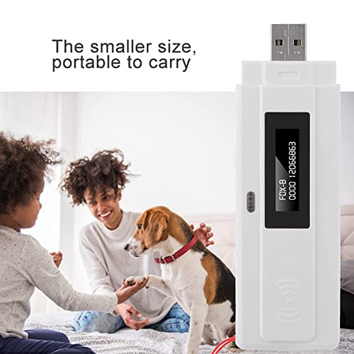 Escáner de Microchip para Mascotas Portátil, Lector de Pet Microchip Scanner RFID 134.2Khz, Carga USB Escáner de Identificación de Mascotas para Mascotas con Pantalla OLED para Seguimiento de Animales