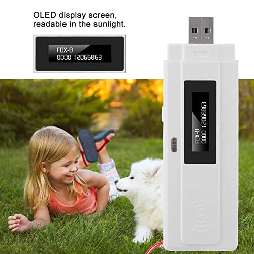 Escáner de Microchip para Mascotas Portátil, Lector de Pet Microchip Scanner RFID 134.2Khz, Carga USB Escáner de Identificación de Mascotas para Mascotas con Pantalla OLED para Seguimiento de Animales