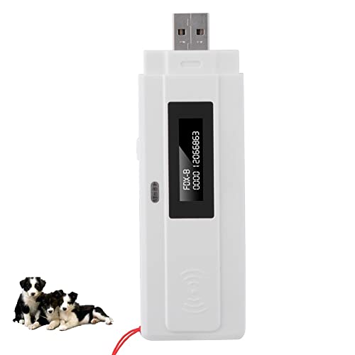 Escáner de Microchip para Mascotas Portátil, Lector de Pet Microchip Scanner RFID 134.2Khz, Carga USB Escáner de Identificación de Mascotas para Mascotas con Pantalla OLED para Seguimiento de Animales