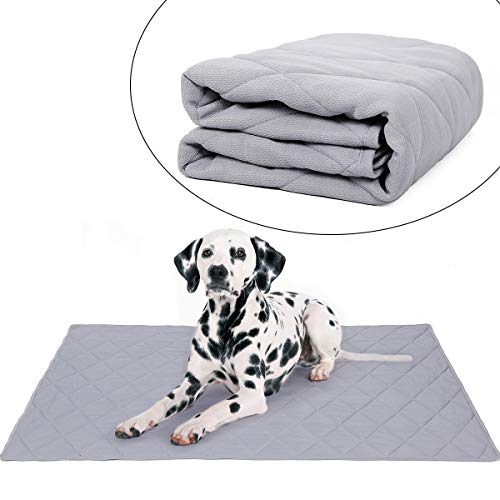 Esterilla de refrigeración para Perros y Gatos, Alfombrilla de refrigeración para Mascotas, 110 x 80 cm, cojín de refrigeración Lavable, Manta de Verano, Manta de Dormir, casa y de Viaje