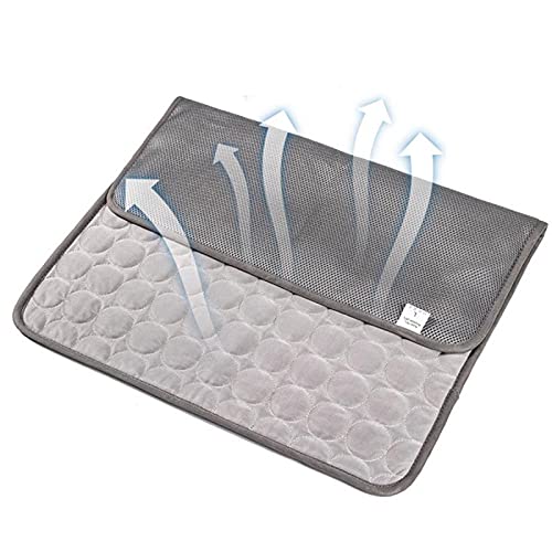 Esterilla de refrigeración para perros y gatos, esterilla de refrigeración para perros y mascotas, antideslizante, lavable, transpirable, para verano, clima cálido, 60 x 50 cm