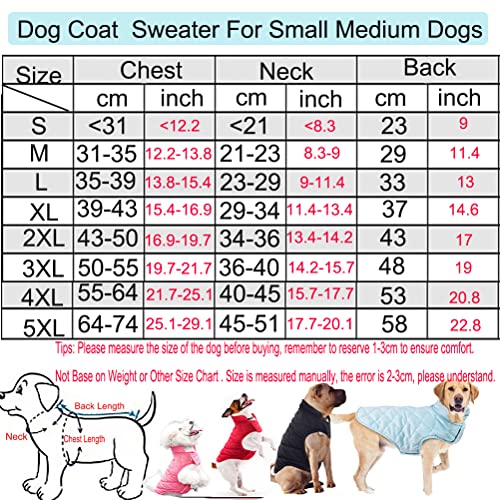 Etechydra - Chaqueta de Abrigo para Perro, Abrigo cálido para otoño e Invierno, Ropa de Perro Suave de Forro Polar, Chaquetas Ligeras y acogedoras para Perros pequeños, Rojo S