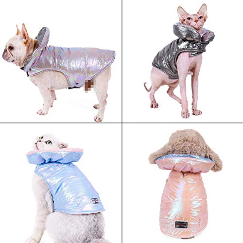 ETOPARS Abrigo para Perro Reversible de Invierno, Invierno Caliente Chaqueta para Mascotas Perros, Chaqueta de Plumas para Mascotas, Ropa Traje para Mascotas Perros Gatos