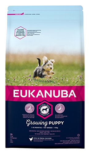 EUKANUBA Cachorro de Raza Miniatura en Crecimiento rico en pollo fresco [2 kg]