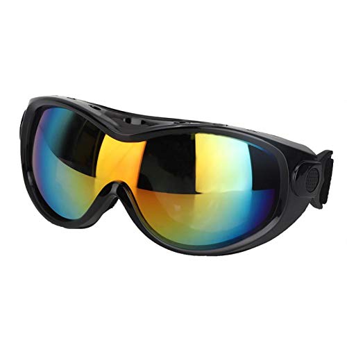 EVTSCAN Gafas para Perros pequeños, Gafas de Sol para Perros Anti-UV, Impermeables, a Prueba de Viento, a Prueba de Nieve, para Perros, con Correas Flexibles para Gatos, Cachorros(Negro)