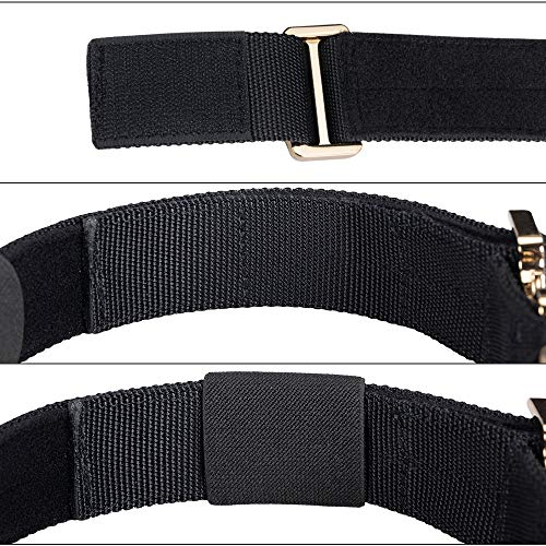 EXCELLENT ELITE SPANKER Collares tácticos para Perros de 1.5"de Ancho Collar de Perro Militar Ajustable Collar de Perro Acolchado con Gancho y Bucle Suave con Mango de Control(Negro)