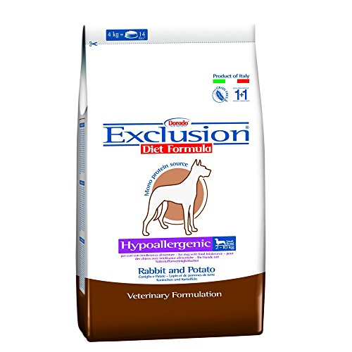 Exclusion Perro con intolerancias, Conejo y Patatas, 2 kg.