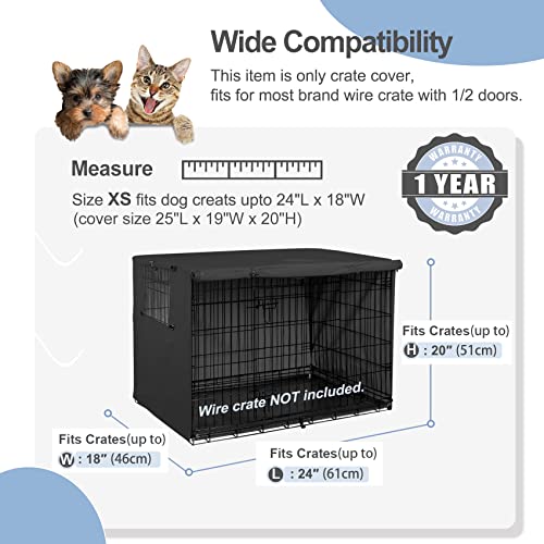 Explore Land Cubierta de caja para perros duradera – Funda de poliéster para perros de 60 a 122 cm (24 pulgadas, cubierta negra)