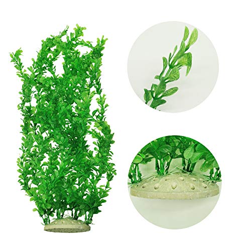 E.YOMOQGG Plantas artificiales de algas marinas, decoración de acuario para decoración de pecera, hierba de plástico acuático subacuático, 50,8 cm de alto, adorno para paisaje (verde)