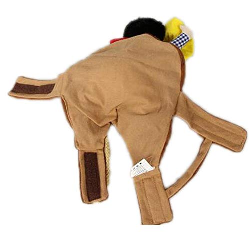 Eyxia- Pet Master Disfraz de mascota divertido - Novedad Artículos for mascotas Jinete de vaquero Montar a caballo Diseñado con monedero Traje Ropa Vestir Decoración Prop Juguete for gato Perro cachor