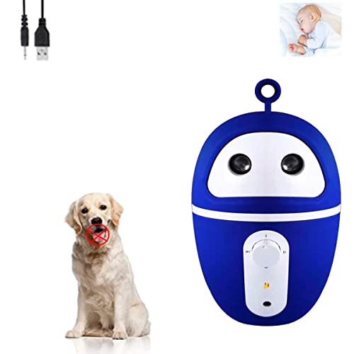 Famkrw Dispositivo Antiladridos,para Perros con Frecuencia Variable Ultrasónica De Corteza De Perro,Dispositivo De Control De Ladridos De Perros,Impermeable,Carga USB