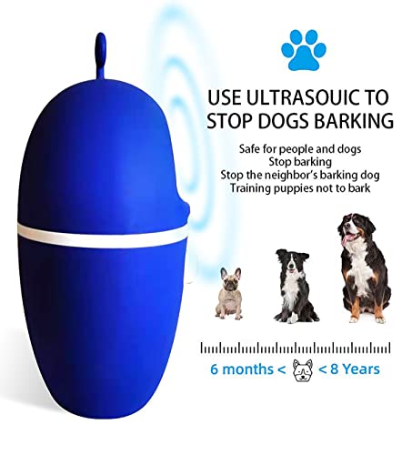 Famkrw Dispositivo Antiladridos,para Perros con Frecuencia Variable Ultrasónica De Corteza De Perro,Dispositivo De Control De Ladridos De Perros,Impermeable,Carga USB