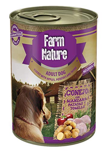 Farm Nature Conejo con Patatas, Manzana y Tomillo Comida Húmedos para Perros 400 G 400 g