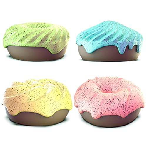 Fascigirl Velas de olor para mascotas lindas: 4 piezas donut adhesivo extraíble velas perfumadas decorativas portátiles para perros animales viajes a casa