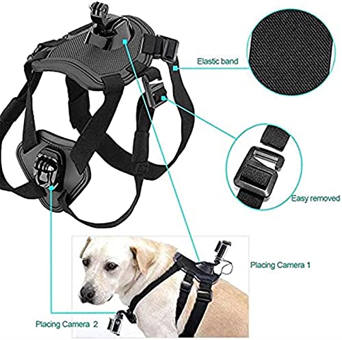 FASZFSAF Arnés para Chaleco para Perros Correa para el Pecho para GoPro 4K Soporte para cinturón para Perros para Accesorios GoPro