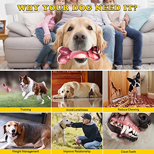 FAYOGOO Juguete Perro para Morder, Juguetes para Perros Juguetes Interactivos para Perros, Juguete de Hueso para Perro, Juguetes Indestructibles para Masticar para Perros Grandes, Medianos y Pequeños