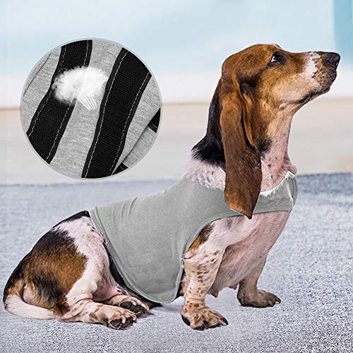 Fdit Camisa Anti ansiedad para Perros Ropa para aliviar el estrés de Las Mascotas Chaleco Envolvente para Mascotas Chaqueta para Perros Thunder con Gancho y Tira Reflectante(S)