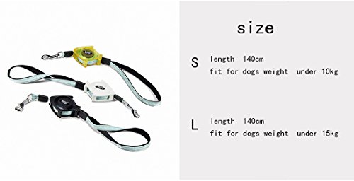 feiling Mini Correa Extensible para Perros Cuerda retráctil para Mascotas Reflectantes 1.4 Metros Leash Cinta para pequeñas, Medianas Perros y Gatos