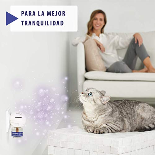 FELIWAY Optimum - Nueva Generación de Feromonas - Soluciona todos los signos de estrés del gato - Arañazos, miedos, cambios, marcaje con orina, conflictos entre gatos - Difusor + Recambio 48ml