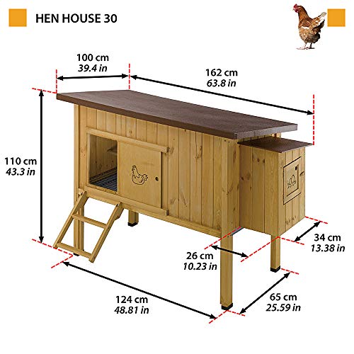 Ferplast 57096000 Cage Hen House 30, No Aplica, 1 Unidad (Paquete de 1)