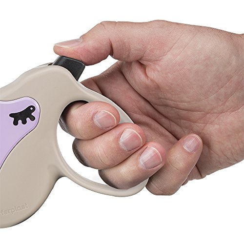 Ferplast 75702019 - Correa retráctil para Perros Amigo Tape Mini, Cinta Extensible, 3 m, máx. 12 kg, Violeta, Beige, Talla única