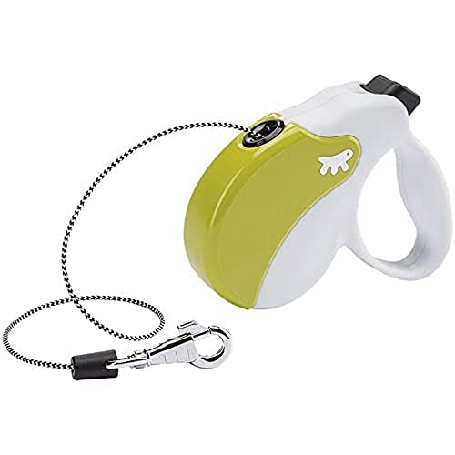 Ferplast - Correa Extensible para Perros Amigo Cord Mini, Cordón retráctil, 3 m, máx. 12 kg, Blanco