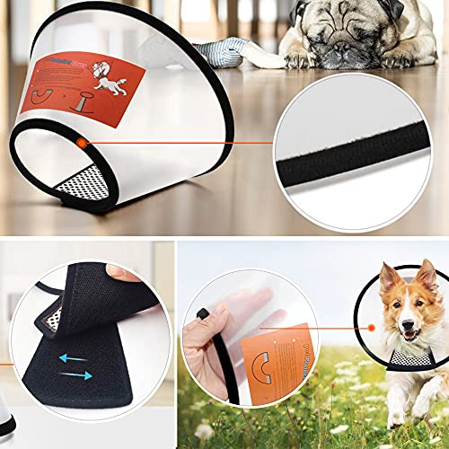 FGXY 3PCS Collarín para Mascotas, Collar Isabelino Plástico Protector Anti-Mordida Collar Práctico, Cono Mascotas Ajustable Collar de Recuperación para Tamaño Pequeño para Gatos y Cachorro