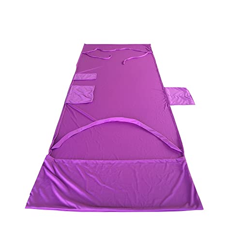 FJXJLKQS Camping Silla de Pesca Playa Silla de Cama Silla Toalla Correa Larga Piscina Sillas for Dormir Towel Funda con Bolsillo for Sol Herramientas al Aire Libre (Color : Purple)