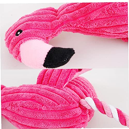 Flamenco Peluche Peludo Suave Peluche Juguete Juguete Juguete Rojo Relleno Gritando Flamenco Suave Para Pequeños Perros Grandes Sonido Cachorro Juguete Peluche Chirrido Flamingos Mascotas Juguetes