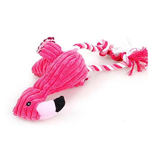 Flamingo Peluche Peludo Peludo Peluche Juguete Juguetes De Perro Relleno Rojo Gritando Flamenco Suave para Pequeños Perros Grandes Sonido Cachorro Juguete Peluche Chirrido