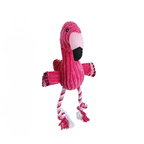 Flamingo Peluche Peludo Peludo Peluche Juguete Juguetes De Perro Relleno Rojo Gritando Flamenco Suave para Pequeños Perros Grandes Sonido Cachorro Juguete Peluche Chirrido