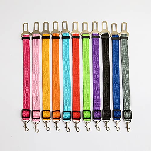 Flashing Cinturón de seguridad ajustable para perros pequeños, medianos y pequeños, suministros para mascotas, 11 colores (color: morado, tamaño: 45-72 cm de ancho 2,5 cm)