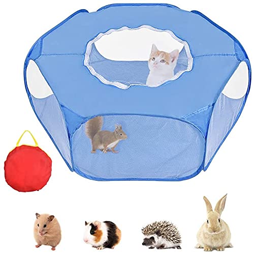 Flashing Tienda de Animales pequeños, corralito para Mascotas, Jaula Abierta para Interiores/Exteriores, Zona de Juegos para Conejo, hámster, Chinchilla, Cerdo, Valla portátil para Patio