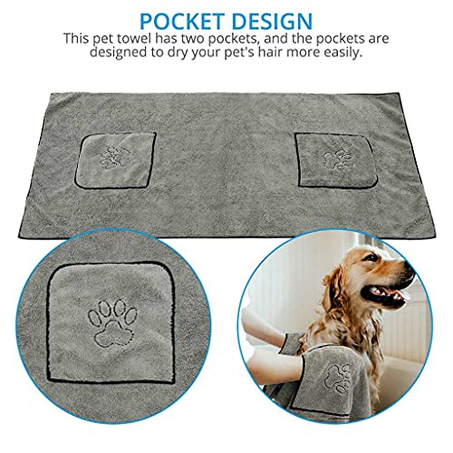 Flashing Toalla para Perros Mascota Albornoz súper Absorbente para Perros Toallas de baño de Microfibra Toalla de baño para Gatos de Secado rápido