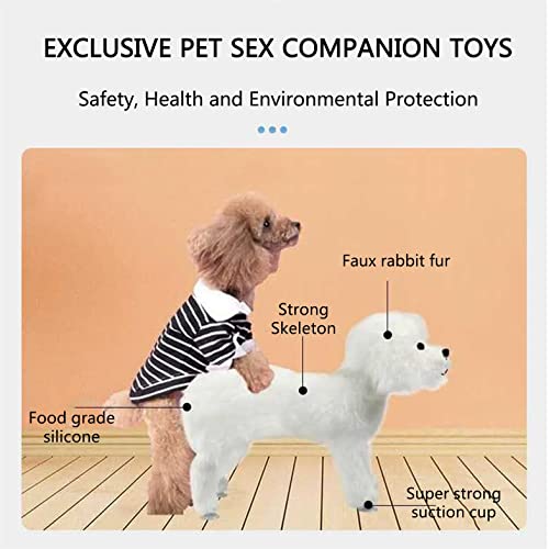 FLECHZAO Perro Dormir de Estrus Juguete, Juguetes Juguetes for Mascotas for Hombre Estrus Perro Ansiedad Alivio Masculino Perro Simulación Mateo Toy (Color : White25cm)