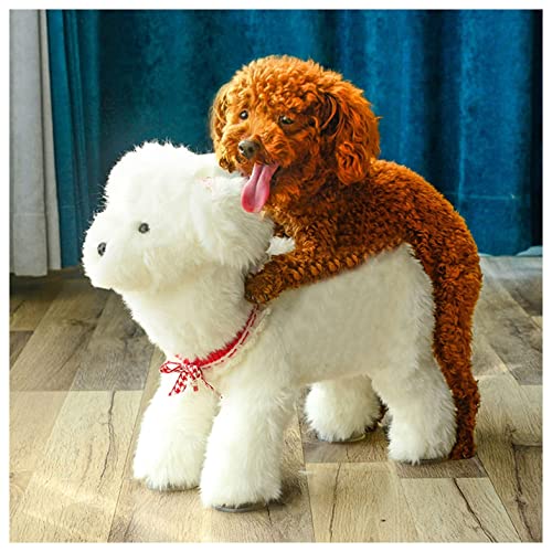 FLECHZAO Perro Dormir de Estrus Juguete, Juguetes Juguetes for Mascotas for Hombre Estrus Perro Ansiedad Alivio Masculino Perro Simulación Mateo Toy (Color : White25cm)