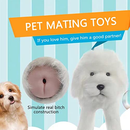 FLECHZAO Perro Dormir de Estrus Juguete, Juguetes Juguetes for Mascotas for Hombre Estrus Perro Ansiedad Alivio Masculino Perro Simulación Mateo Toy (Color : White25cm)