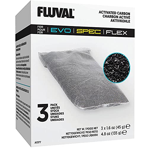 Fluval Carbón para Acuarios Flex y Spec, 3 Unidades