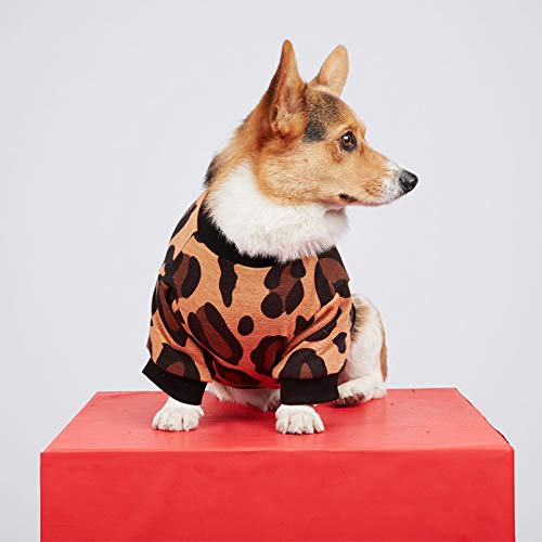 Fmiljiaty Ropa Perros Ropa de Bulldog francés Sexy Leopard Dog Hoodie Camiseta Pug Ropa Poodle Pomeranian Schnauzer Welsh Corgi Disfraz Abrigo para Mascotas Chaqueta Caliente Moda otoño Invierno