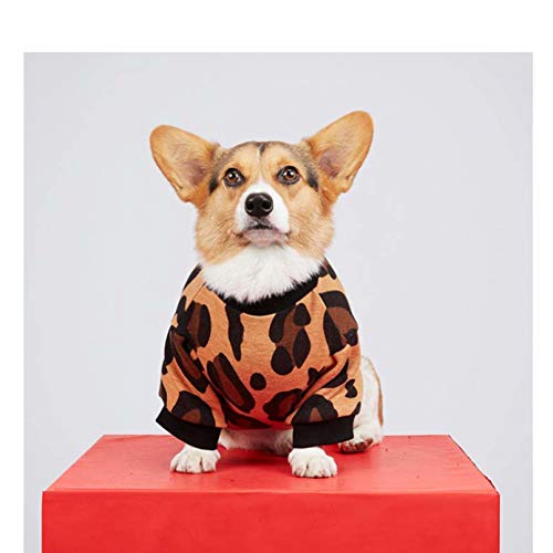 Fmiljiaty Ropa Perros Ropa de Bulldog francés Sexy Leopard Dog Hoodie Camiseta Pug Ropa Poodle Pomeranian Schnauzer Welsh Corgi Disfraz Abrigo para Mascotas Chaqueta Caliente Moda otoño Invierno