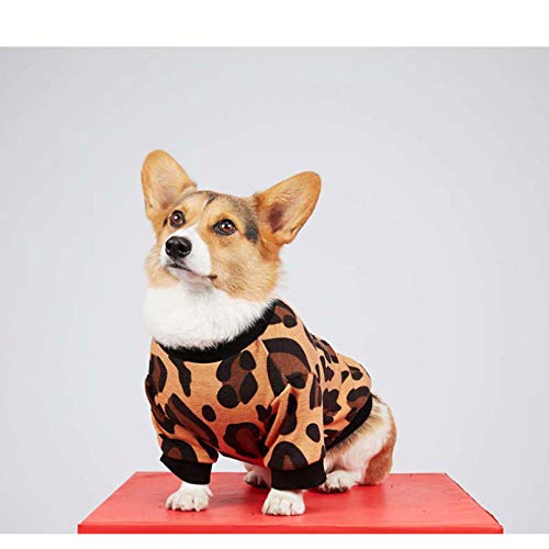 Fmiljiaty Ropa Perros Ropa de Bulldog francés Sexy Leopard Dog Hoodie Camiseta Pug Ropa Poodle Pomeranian Schnauzer Welsh Corgi Disfraz Abrigo para Mascotas Chaqueta Caliente Moda otoño Invierno