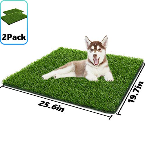 Fortune-star Césped Artificial para Perros Alfombra de césped para Perros Profesional Césped Falso con Salida de Drenaje Fácil de Limpiar para Entrenamiento Interior Terraza Decoración de césped